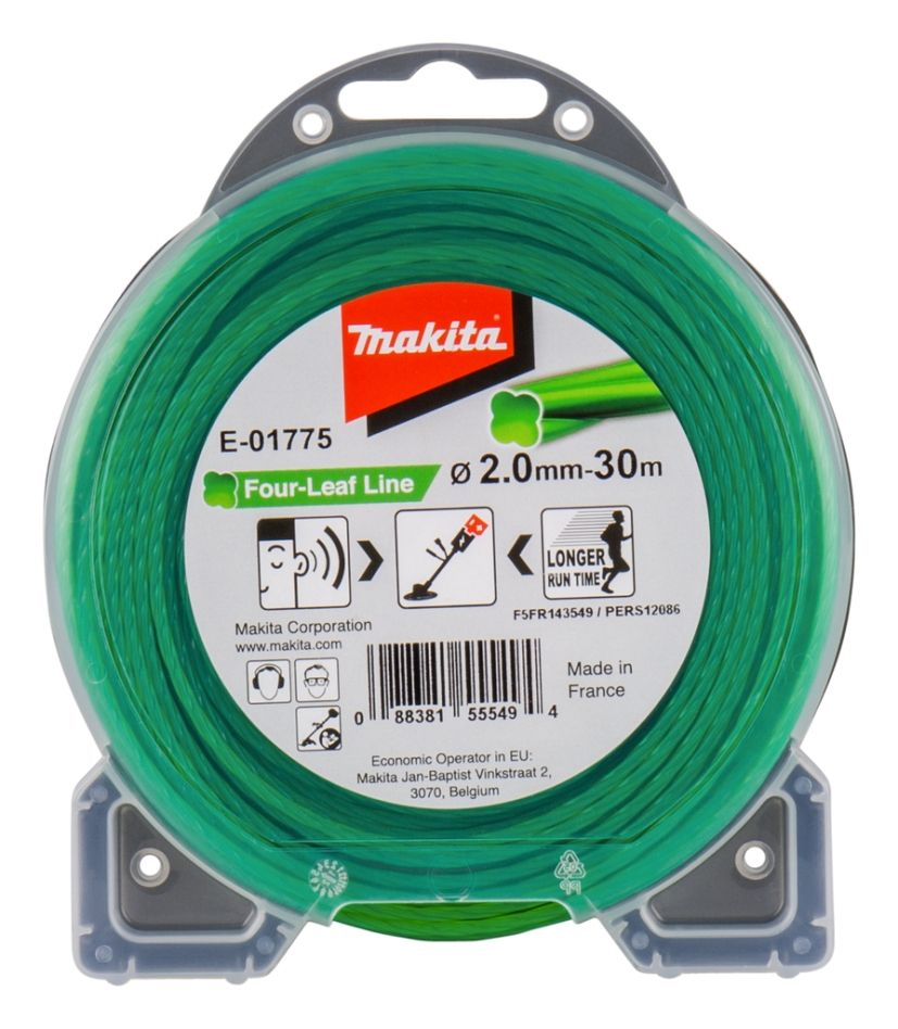 Makita Accessoires E-01775 Maaidraad 2,0 x 30 Meter Groen