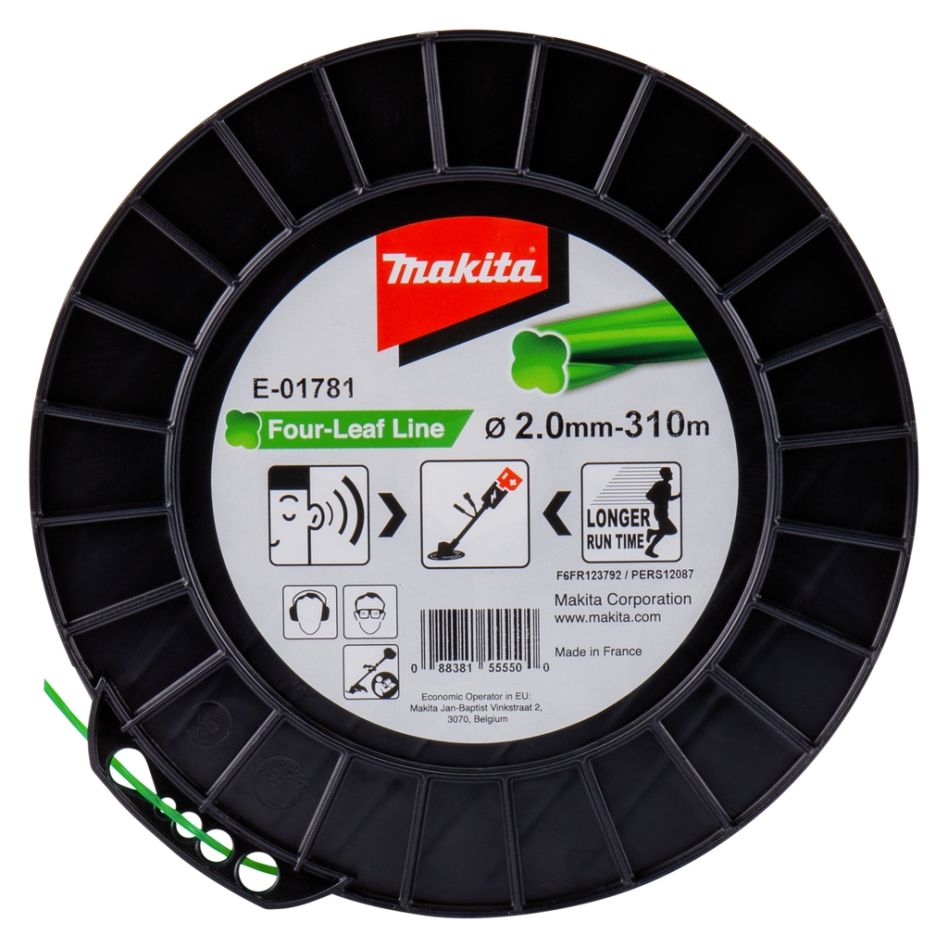 Makita Accessoires E-01781 Maaidraad 2,0 x 310 meter Groen