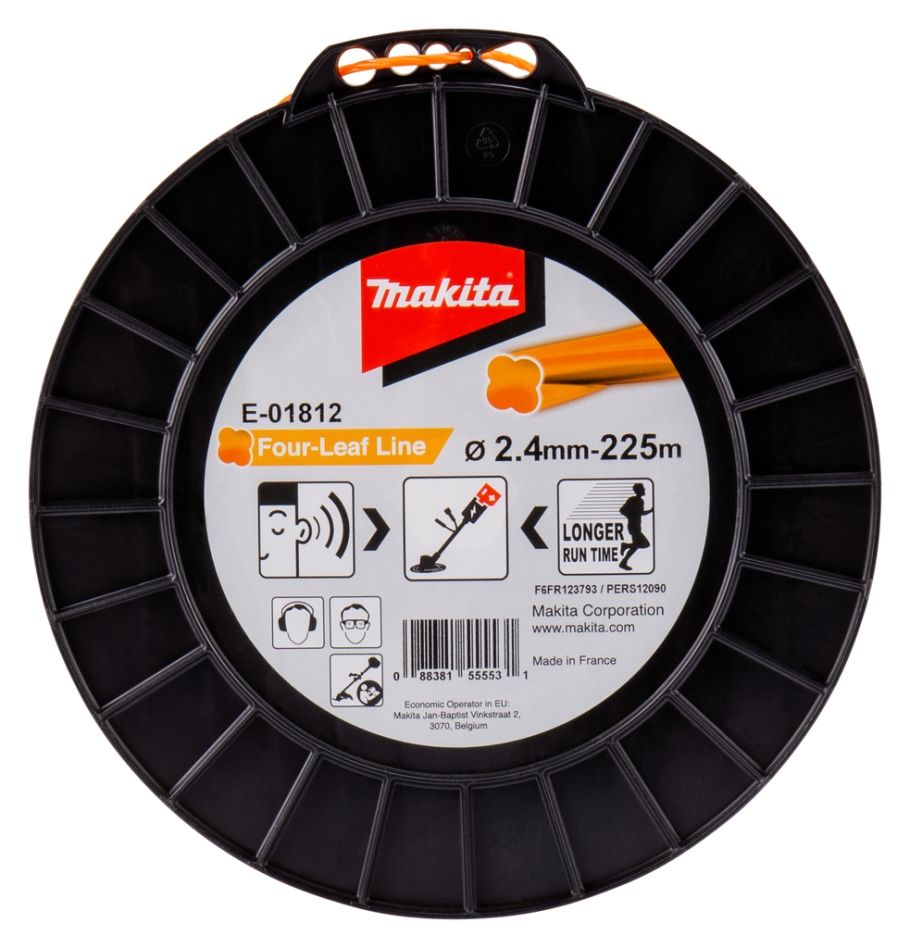 Makita Accessoires E-01812 Maaidraad 2,4 x 225 Meter Oranje