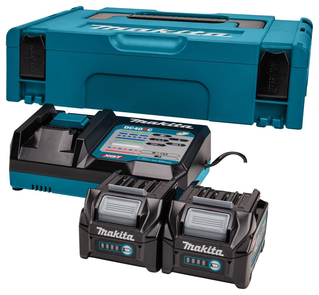 Makita Accessoires 191V27-4 Startset XGT DC40RC/2xBL4025 XGT 40V Max 2,5Ah Li-Ion + oplader DC40RC in MBox