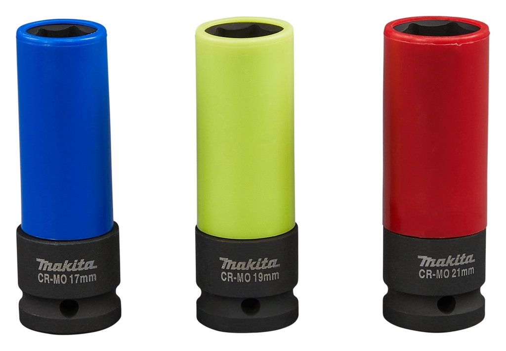 Makita Accessoires E-12354 3-delige krachtdoppenset 1/2" VK, CrMo voor wielbouten