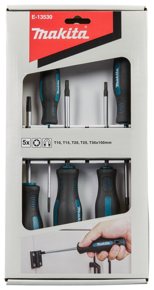 Makita Accessoires E-13530 Schroevendraaierset 5-delig torx T10/T15/T20/T25/T30