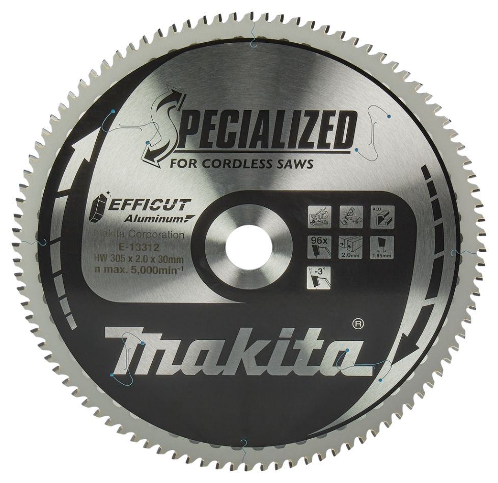 Makita Accessoires E-13312 Afkortzaagblad Aluminium 305x30x2,0 96T