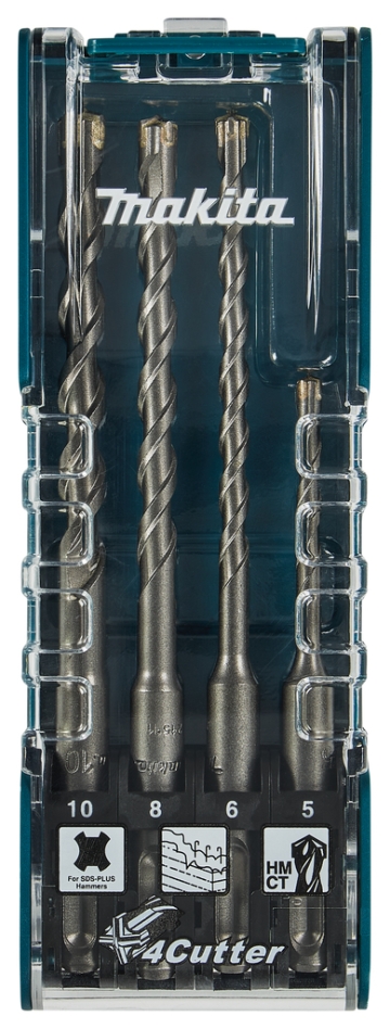 Makita Accessoires E-14249 B4S: Betonborenset SDS-Plus 4-delig