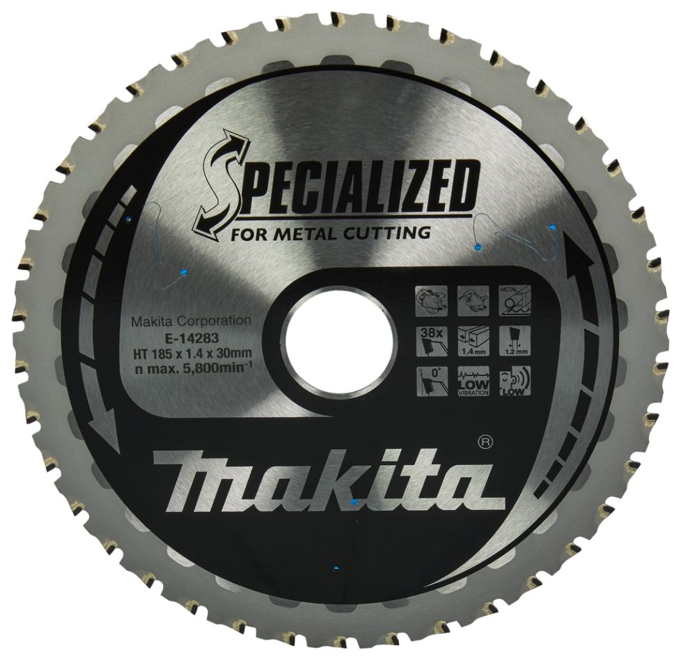 Makita Accessoires E-14283 Cirkelzaagblad Staal 185 x 30 mm T38