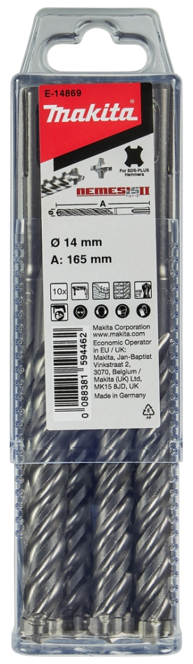 Makita Accessoires E-14869 P4S: Betonboor SDS-Plus 14x165mm