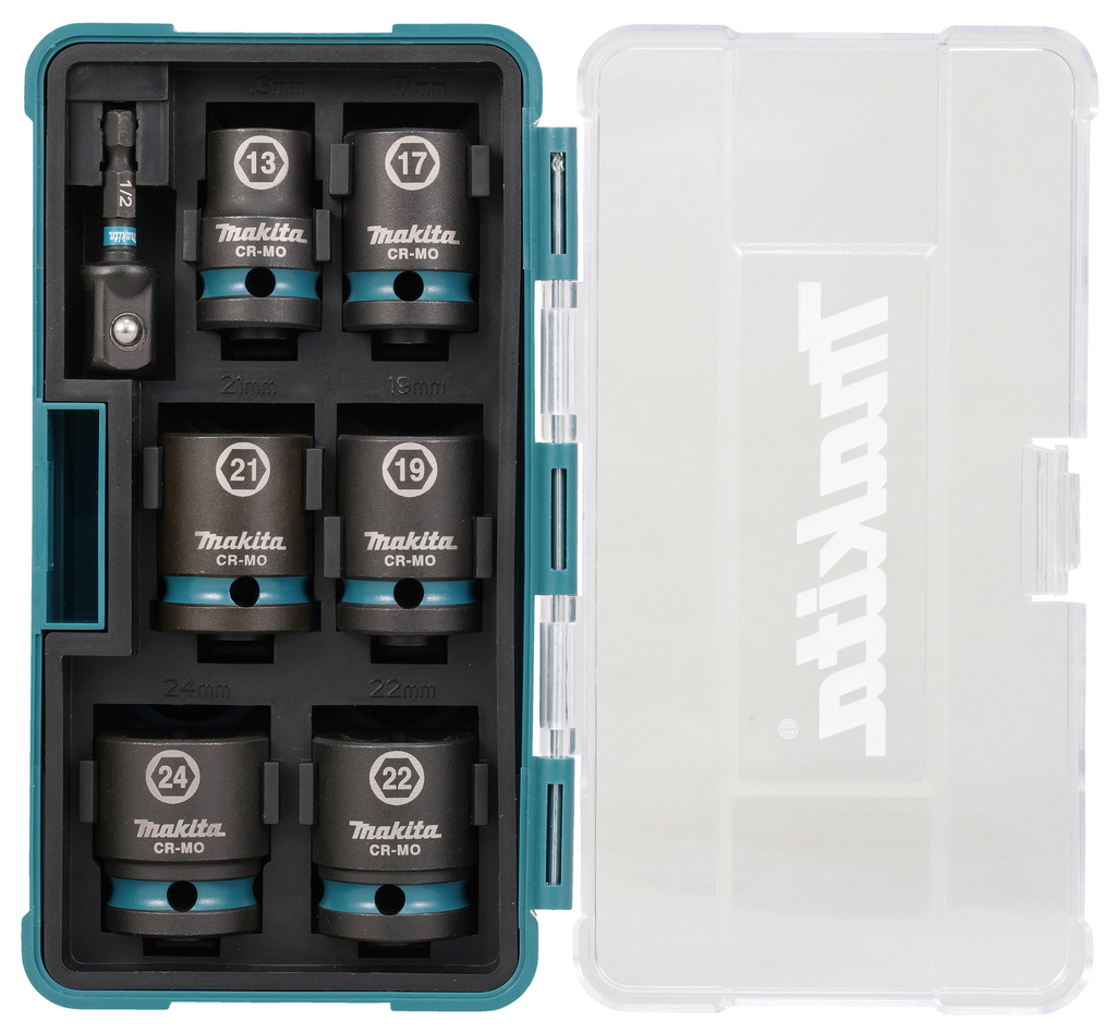 Makita Accessoires E-16592 Krachtdoppenset Impact Black 1/2'' 7-delig