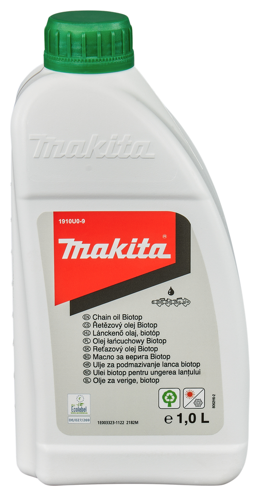 Makita Accessoires 1910U0-9 Kettingzaagolie Biotop 1L