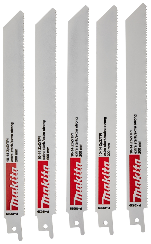 Makita Accessoires P-49529 Reciprozaagblad Hout/Staal 200 mm per 5 stuks