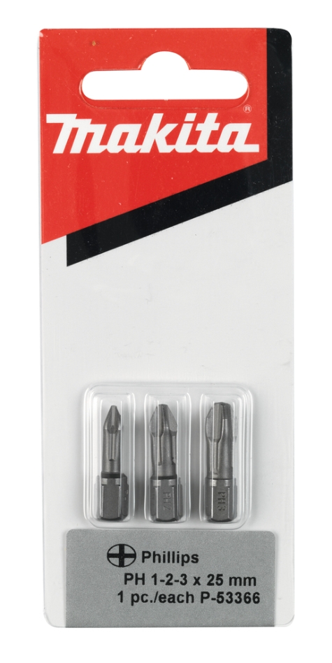 Makita Accessoires P-53366 3-delige Torsion schroefbitset Philips