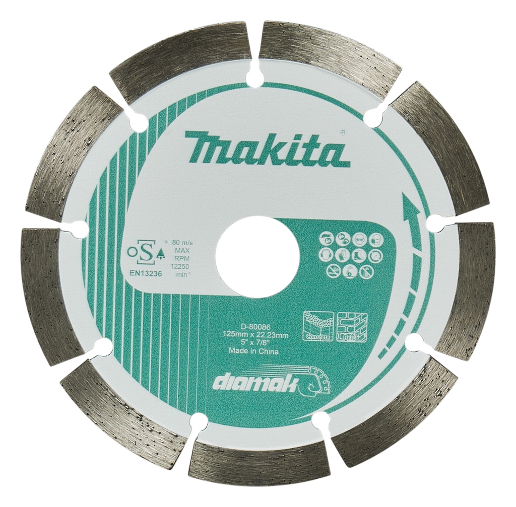 Makita Accessoires D-80086 Diamantschijf 125x22,23x1,8mm Segment