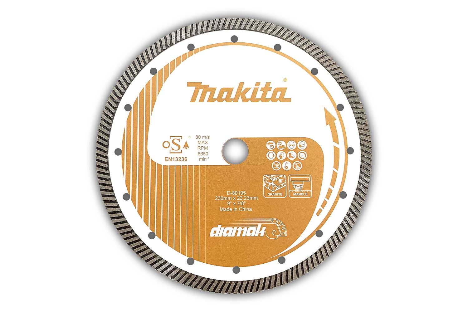 Makita Accessoires D-80195 Diamak Diamantslijpschijf 230x22.23mm