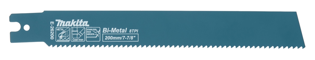 Makita Accessoires E-26200 Reciprozaagblad 1.6x200mm 8T