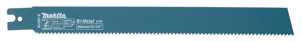 Makita Accessoires E-26216 Reciprozaagblad 1.6x260mm 8T
