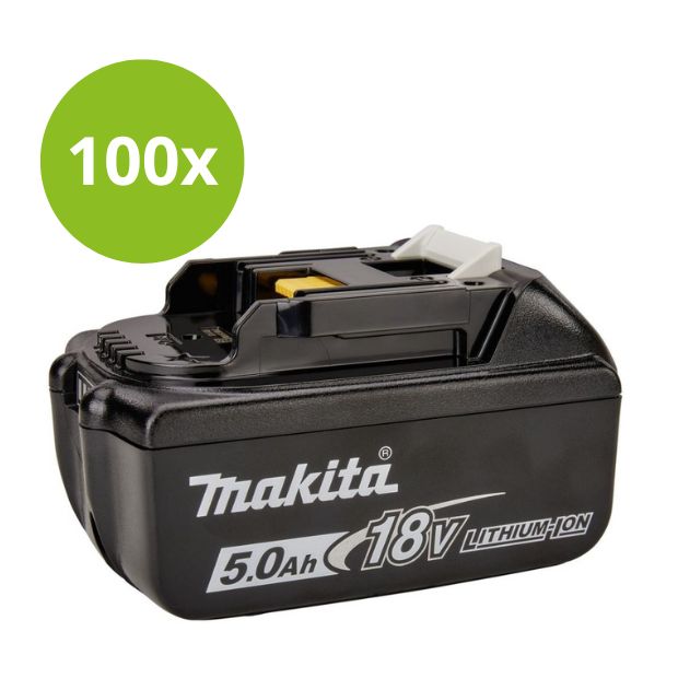 Makita Accessoires BL1850BMegapack100 BL1850B 100-pack - 100 x accu 18 Volt 5.0Ah Li-ion