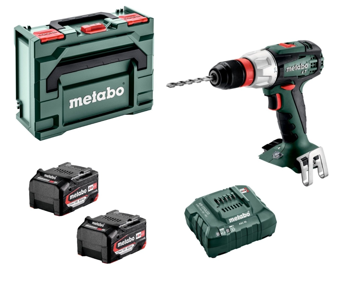 Metabo 602104500 BS18LT Quick Accuboormachine 18 Volt 4.0 AH Li-ion