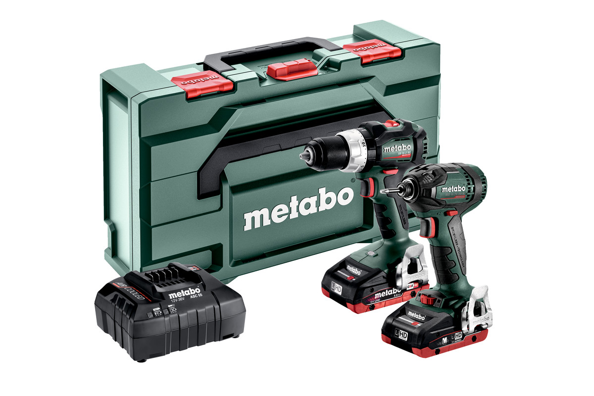 Metabo 685124000 Combo Set 2.1.12 18V 4,0Ah LiHD - SB18LT BL accuklopboor + SSD18 LTX 200 BL Slagschroevendraaier