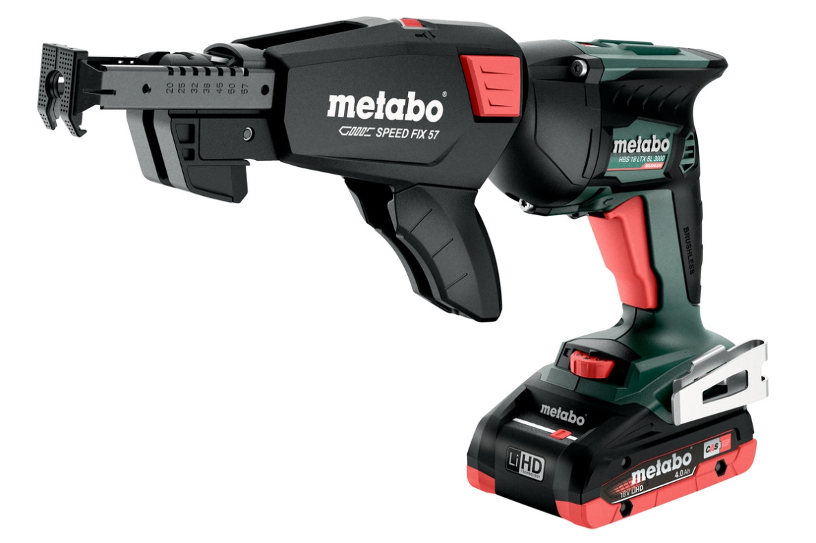 Metabo 620062540 HBS 18 LTX BL 3000 Accuschroefmachine 18V 4,0Ah Li-Ion + Speed Fix 57 Schroefmagazijn 620062540