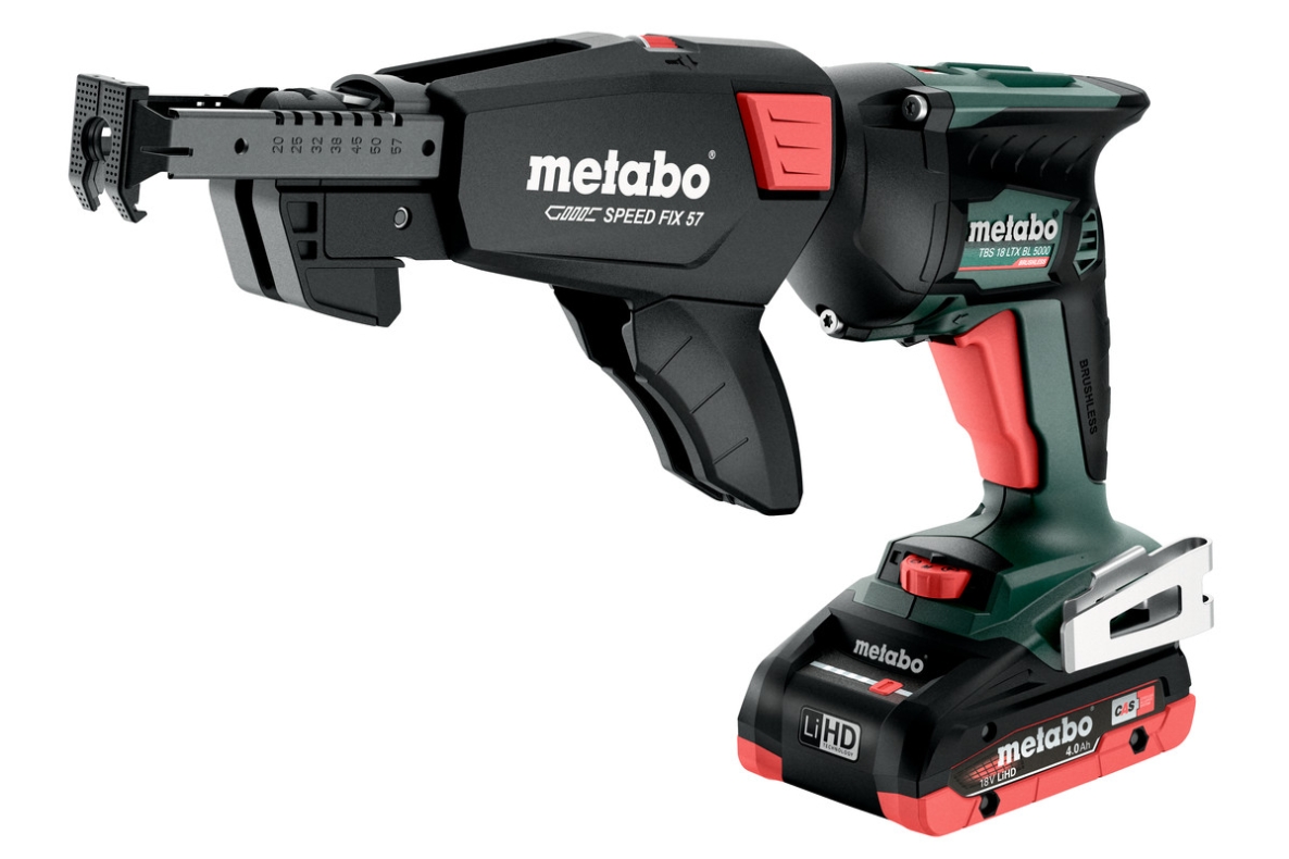 Metabo 620063540 TBS 18 LTX BL 5000 Accuschroefmachine 18V 4,0Ah Li-HD + Speed Fix 57 Schroefmagazijn 620063540