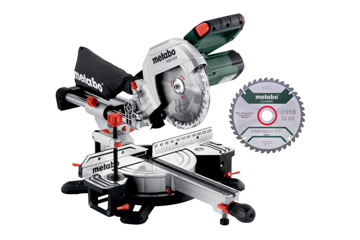 Metabo 613216900 KGS 216 M Afkortzaag met trekfunctie + extra zaagblad