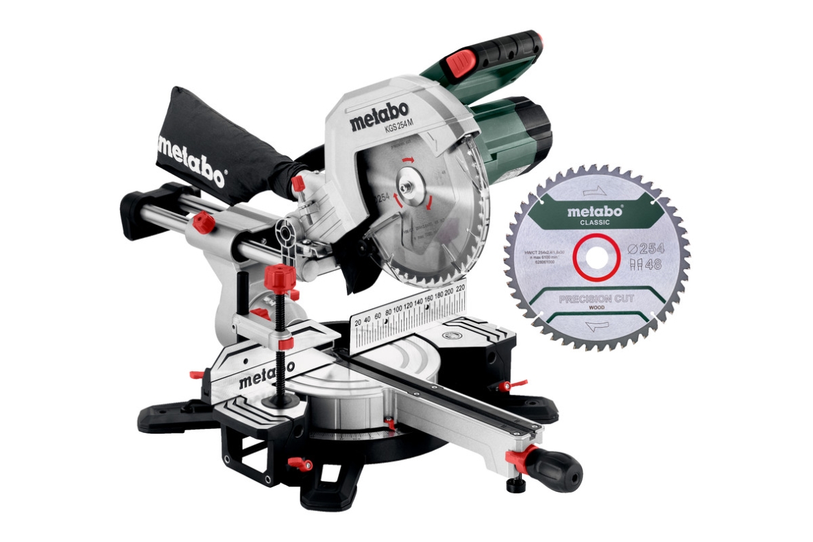 Metabo 613254900 KGS254M afkortzaag met trekfunktie + Extra Zaagblad