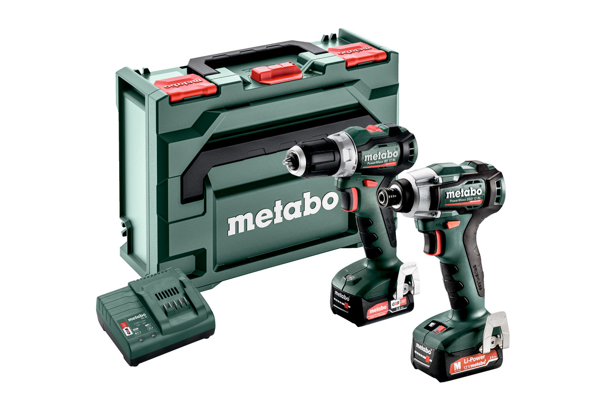Metabo 685228000 COMBO SET 2.7.3 BS12BL accuboor + SSD12BL slagschroevendraaier 12V 2.0Ah Li-Ion