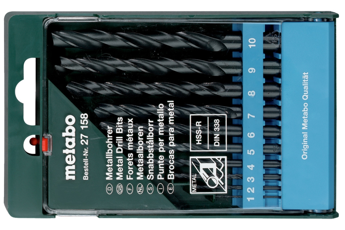 Metabo Accessoires 627158000 HSS-R-boorcassette, 10-delig