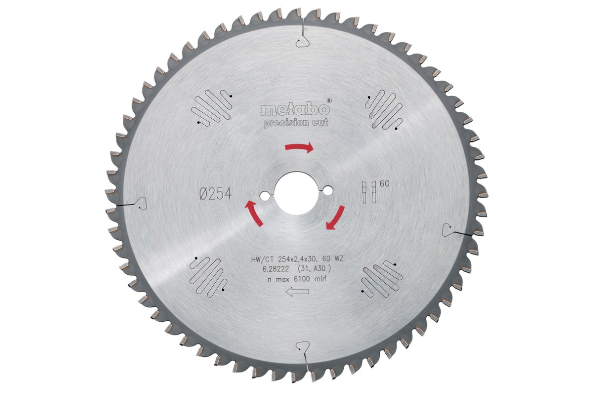 Metabo Accessoires 628040000 Cirkelzaagblad HW/CT 210x30, 56 WZ 10°