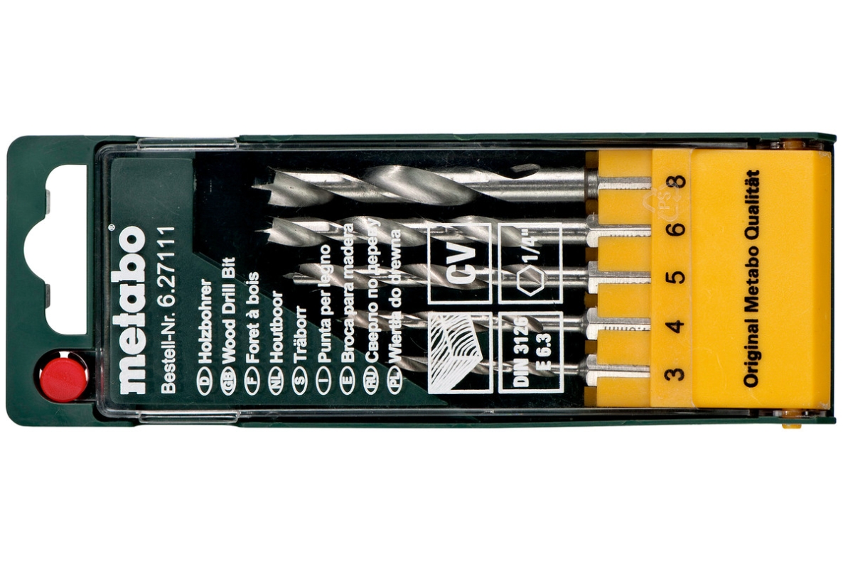 Metabo Accessoires 627111000 Houtboor-cassette, 5-delig E 6,3