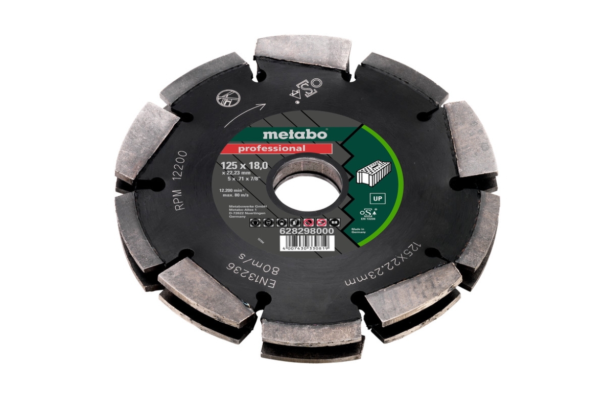 Metabo Accessoires 628298000 DIA-FS2 Professional UP Universeel Diamantzaagblad 125x18x22,23mm