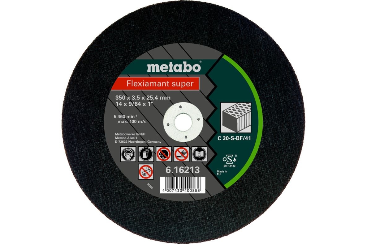 Metabo Accessoires 616212000 Doorslijpschijf Ø 300x3,0x25,4mm steen Flexiamant super