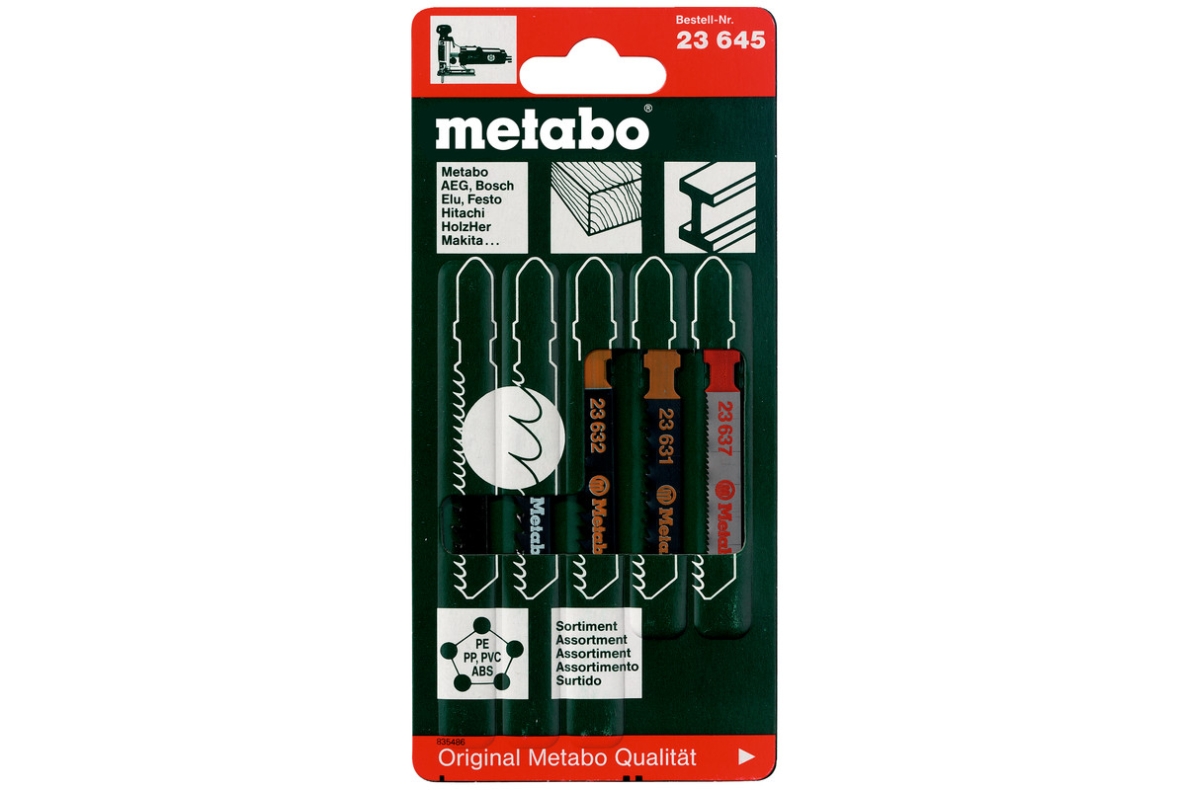 Metabo Accessoires 623645000 Assortiment decoupeerzaagbladen 2, H+M+kunst, 5-delig