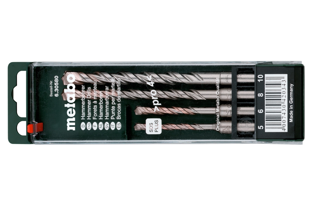 Metabo Accessoires 630580000 SDS-plus Pro 4-borenset (4-delig)