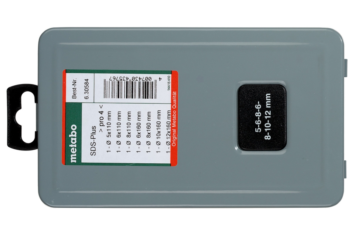Metabo Accessoires 630584000 SDS-plus Pro 4-borenset (7-delig)