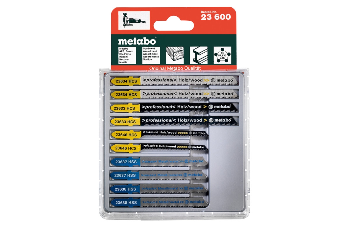 Metabo Accessoires 623600000 Assortiment decoupeerzaagbladen 3, H+M+kunst, 10-delig