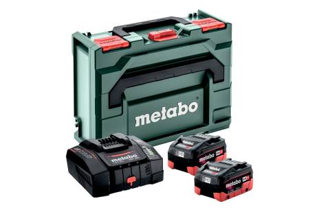 Metabo Accessoires 685303000 BASIC-SET 2 X LIHD 18V 8,0 AH ASC 290 + METABOX 145