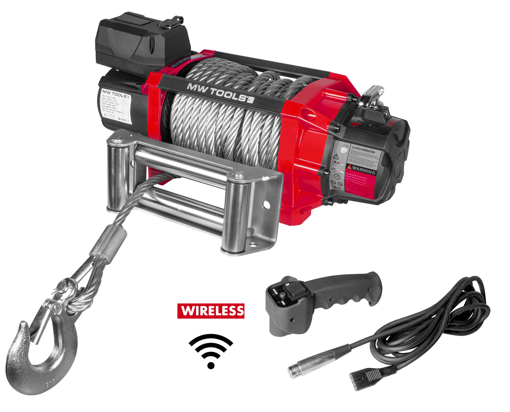 Metal Works 754753168 SEL820024 Lier 24V 8164kg 22m kabel staal draadloze afstandsbediening