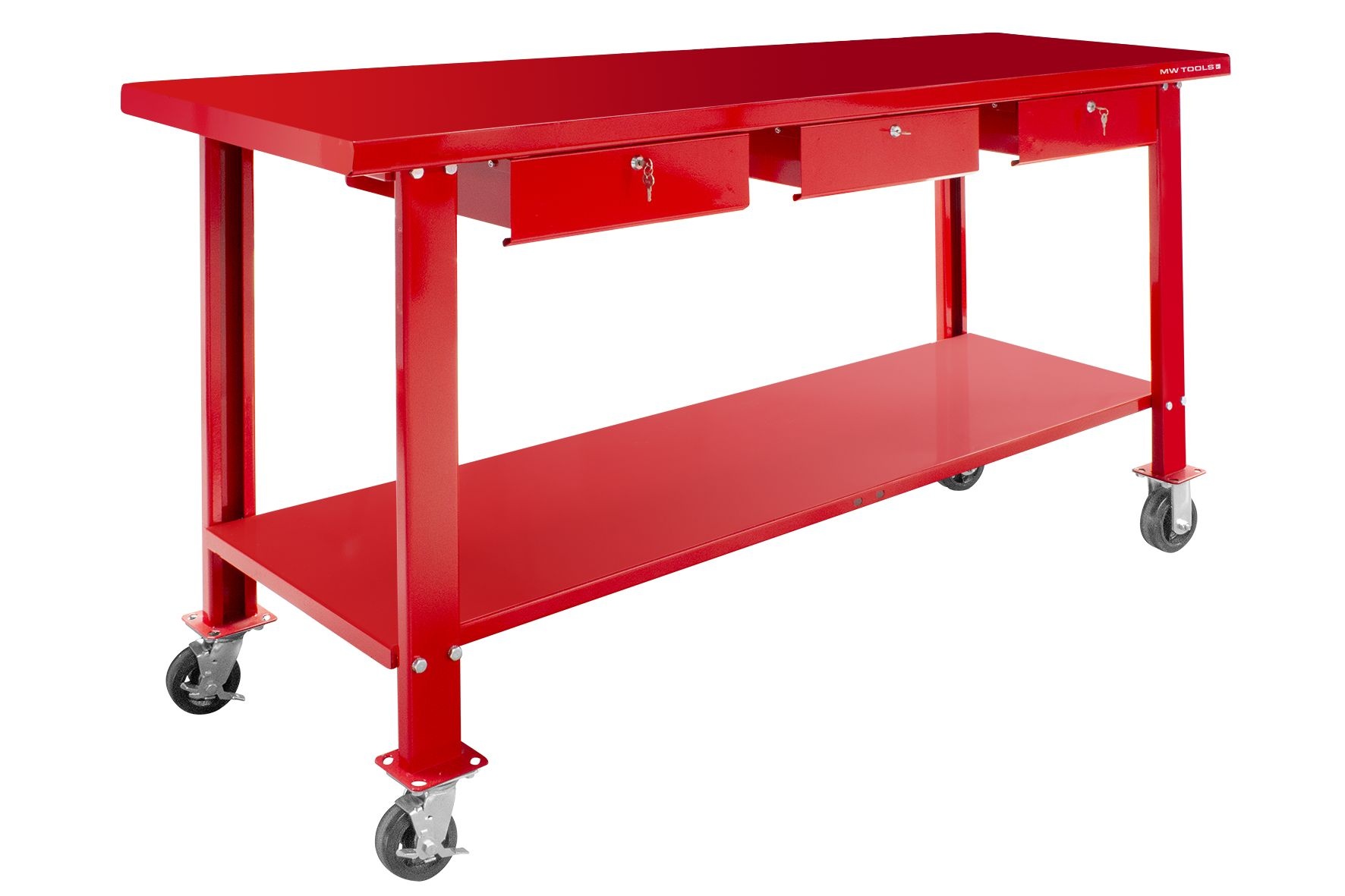 Metal Works 751002008 DER2000R Werkbank 200 cm met wielen en 3 lades 2000x640x1035 mm