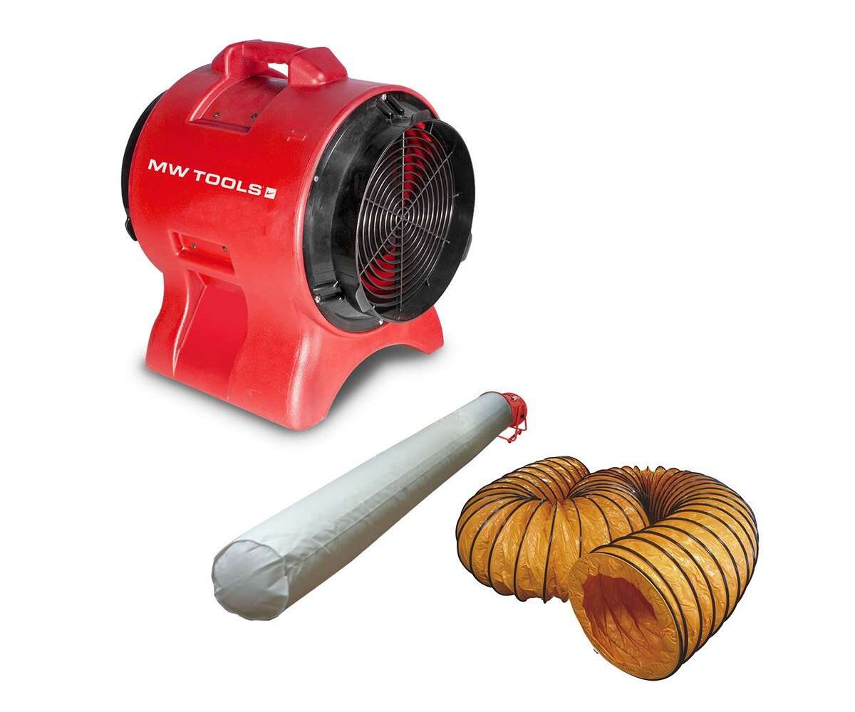 Metal Works 722313509 MV300PPSET Ventilator 300mm - 750 watt met afvoerslang en filterzak