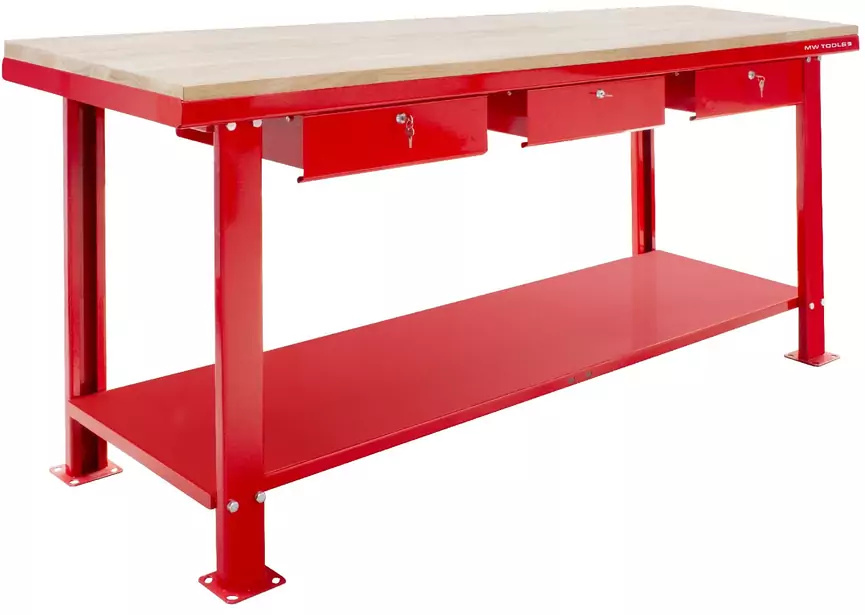 Metal Works 751002004 DER2000W Werkbank 200 cm met MDF topblad en 3 lades
