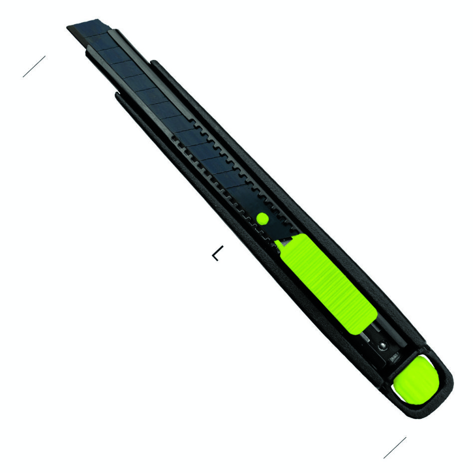 Metrica MT-09069 BLACK BLADE SK2 Professioneel Afbreekmes 9mm zwart in kunststof houder