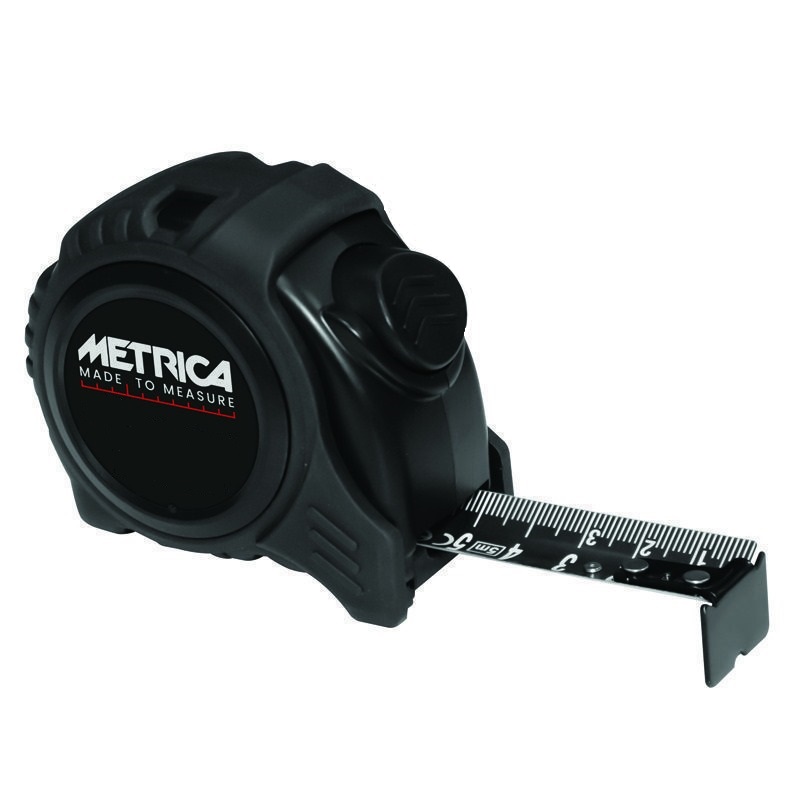 Metrica MT-38148D ALL BLACK Rolbandmaat zwarte band lengte 8m