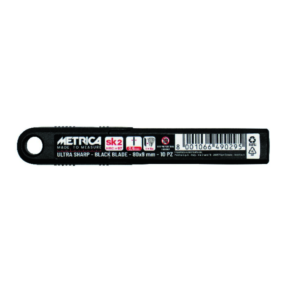 Metrica MT-49029 BLACK BLADE SK2 Reserve afbreekmessen 9mm HRC 67 10st