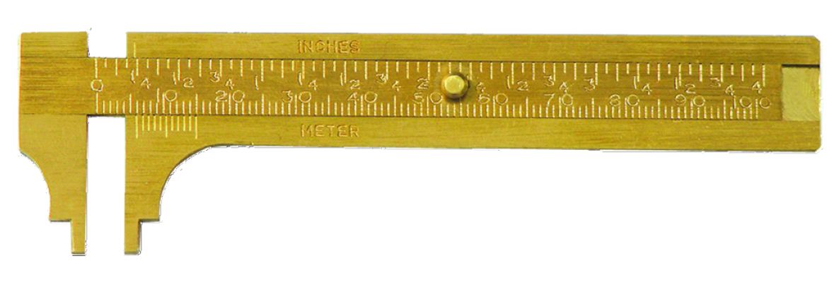 MIB 01007021 Knop schuifmaat 80x20 mm messing voor binnenmeting vanaf 5 mm