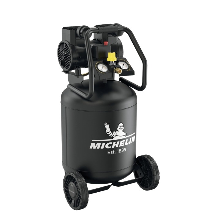 Michelin B2DV404MLL507 MX POP AIR 50V-2 SILENT Mobiele olievrije Compressor 230V 1.5kw 8bar 50L Staande model