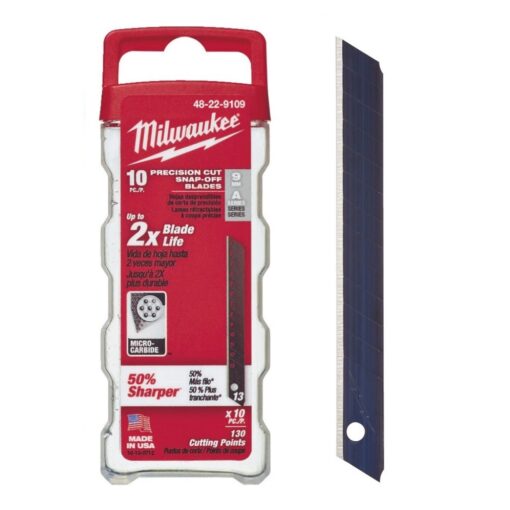 Milwaukee 48229109 Mesjes voor schuifmes 9 mm 10 stuks