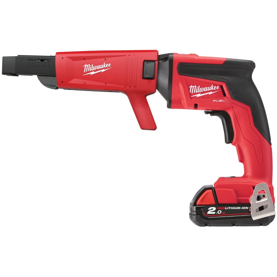 Milwaukee 4933459199 M18 FSGC-202X Gipsplaatschroevendraaier met opzetstuk 18V 2,0Ah Li-Ion in HD-Box