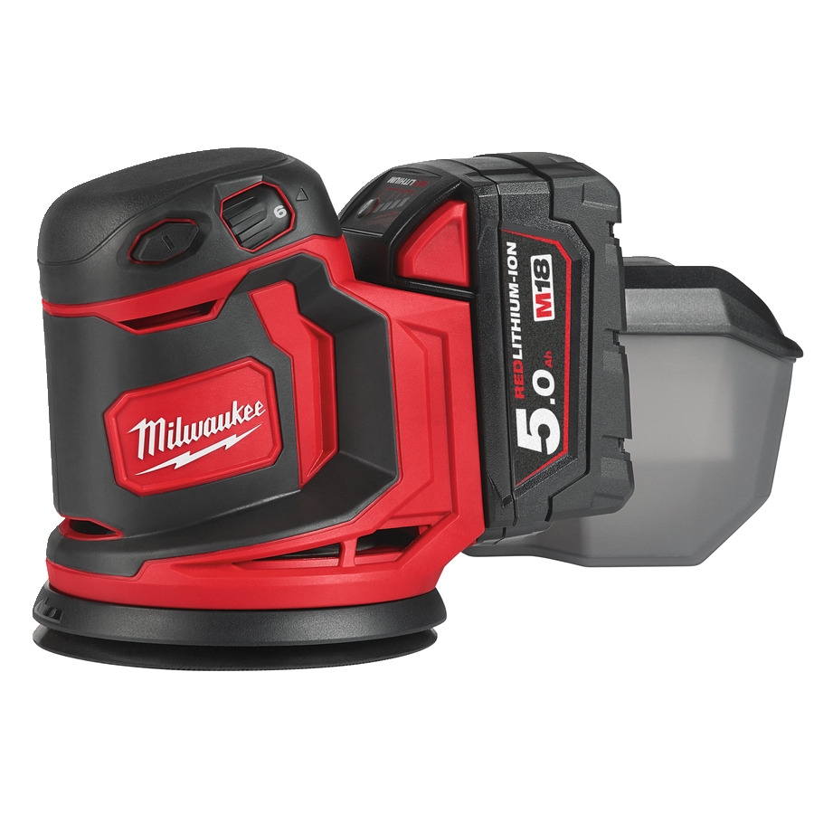 Milwaukee 4933464229 M18 BOS125-502B Excentrische Schuurmachine 18V 5.0Ah Li-Ion 125mm