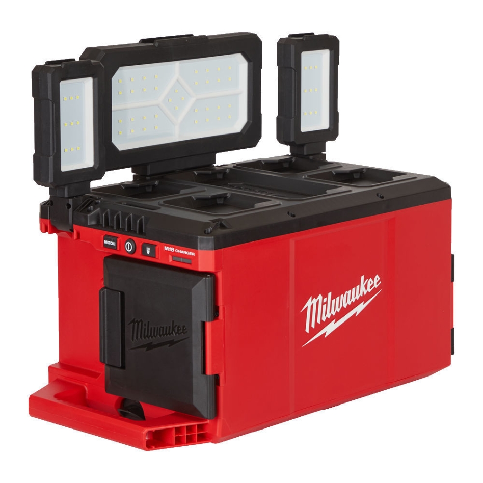 Milwaukee 4933478120 M18 POALC PackOut area lamp/lader 18V excl. accu's en lader