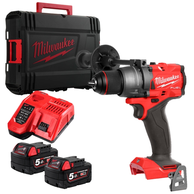 Milwaukee 4933479863 M18 FDD3-502X Koolborstelloze Accu Schroefboormachine 18V 5,0Ah in HD-Box